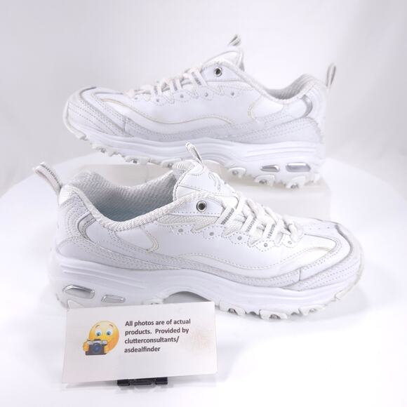 Skechers DLites Athletic Running Lace Up Shoe Womens Size 6 11931 White - Picture 4 of 9